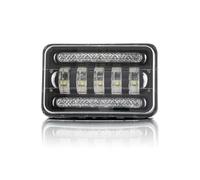 Générique Phare Avant à LED 50W 12V 24V 4000lm 5x4 pouces (17x11cm) Feux de Route Feux de Croisement Clignotant Orange Cable avec Prise H4 Pour Moto Fourgon Voiture Tout-terrain 4x4 Hors-route VTT