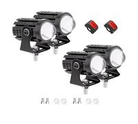Générique Phare De Motocyclette, Lampe de Travail Moto Double Couleur, 4 Pièces Projecteurs Étanches Pour ATV Usage Urbain Bateau Touring Et Automobile