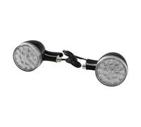 Générique Phares avant moto Pour Touring Pour Road Pour Street Glide 2009-2024 Pour Softail 2000-2024 Feux Clignotants Avant Et Arrière À LED Motos Ensemble Phare Moto(Black Type B)