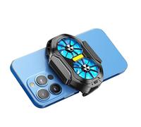 Générique Phone Cooler, Double Fan Clip, Smartphone Cooling Tool, Adjustable Width Fit, Two-Speed Rechargeable Design, Video Music Use, 3.41x2.45x1.3 inches Black 1 Piece