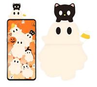 Générique Phone Figurine, Halloween Ghost Decor, Mini Stick on Sculpture, 0.98x0.59x1.38 inches Reusable Adhesive Backing, Compact Cute Design, Perfect for Phones, Tablets, Dashboards, Seasonal Use