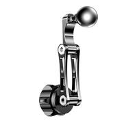 Générique Phone Holder Extension, 360 Degree Adjustable Ball Mount Adapter, Aluminum Car Mount Rod with Secure Lock System, Dashboard Vent Extension Support, Truck Travel Navigation Use, Black