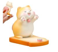 Générique Phone Holder for Desk, Smartphone Holder, Cat Figurine Desktop Ornaments for Home Living Room Bedroom Study Video Calls Meetings Work Media Viewing Reading