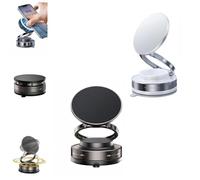 Générique Phone Holder, Vipbu Phone Mount, 360° Adjustable Vacuum Magnetic Holder, Universal Car Mount with Ultra-Strong Grip, Dual-Axis Adjustability & Versatile Use (Black Y6+White Y6)