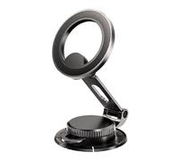 Générique Phone Magnet Bracket for Car, Dashboard Magnetic Phone Mount, Zinc Alloy 360° Adjustable Stand with Strong Adhesive Base, Smartphone Holder for Caravan, Minivan and Vehicles, 20x6cm