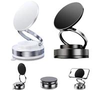 Générique Phone Mount, 360° Adjustable Vacuum Magnetic Phone Holder, Universal Car Mount with Ultra-Strong Grip, Dual-Axis Adjustability for All Smartphones (2pcsc)
