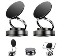 Générique Phone Mount, 360° Adjustable Vacuum Magnetic Phone Holder, Universal Car Mount with Ultra-Strong Grip, Dual-Axis Adjustability for All Smartphones (2pcsa)