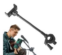 Générique Phone Mount - Abs Metal Gooseneck Adjustable Design, Phone Stands, Secure Grip | 360° Rotation, Stand, Flexible Arm for Studios, Clubs, Performances, Music, Drumming, Recording, Stage Use