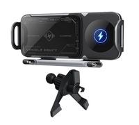 Générique Phone Mount, Magnetic Car Mount, 5,6 inches, Fast Charging Bracket, Non Slip Holder with Auto-Lock Grip, Stable Hands Free Use, for Music, Navigation, Travel, Road Trips, Daily Commute