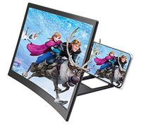 Générique Phone Screen Magnifier Enlarger, 12" 3D Screen Smartphone Amplifier Zooms 2-4 Times with Curved Surface Design, Movie Enlarger for All Smart Phone