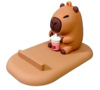 Générique Phone Stand Cute Cartoon - Universal Desktop Holder for All Smartphones, Creative Animal Ornament for Desk Office, Unïque Ğift Før Capybařa Lovers, Stable Phone Cradle