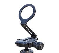 Générique Phone Stand, Desktop Holder, Black Aluminum Bracket, Foldable Compact Structure, Multifunctional Stable Base, Convenient Viewing Accessory for Car Mounting, Office Desks, Indoor