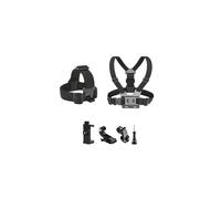 Générique Phone Stand、 Kit Tout-en-Un for caméra d'action 6 pièces : Sangle de tête, Sangle de Poitrine et Support réglables 、Desktop Phone Stand Base