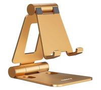 Générique Phone Stand、 Support de téléphone Portable Double Pliable, Support de Bureau entièrement réglable, Station d'accueil 、Desktop Phone Stand Base(I-Orange)