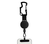 Générique Phone Tether Anti Theft - Retractable Safety Reel Harness | Phone Strap Lanyard Steel Cable Reinforced Clip for Hiking Mountaineering Fishing Travel Ski Outdoor