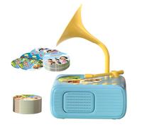 Générique Phonographe Enfant avec 96 Cartes | Tourne-Disque pour Tout-Petits,Jouet Sensoriel Éducatif pour Apprentissage Musical Jeu Nostalgie Histoires du Soir Temps Familial Salle de Classe