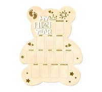 Générique Photo Board, Wooden 35x44cm Growth Picture Frame for First Birthday, Adoption Day, Celebration, Travel, Memory Preservation