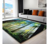 Générique Photographie HD Forêt Plantes Tapis Salon Shaggy, Doux Moelleux Antidérapant, pour Salon Salle À Manger Chambre À Coucher 160 X 230 Cm Vert pour Enfant Filles Garçons Adolescents Adulte