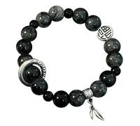 Générique Phrases Acier Anneaux Retro Layer Bracelet Female Design Antique Fashion Bracelet Men Cadeau Bijoux (B, One Size)