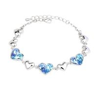 Générique Phrases Bracelet Classique Bracelet Mm Bijoux bijoux d'anniversaire, de saint-valentin, cadeau pour femmes et adolescentes Petite Bracelet Bijoux Homme Anneaux (Light Blue, One Size)