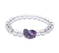 Générique Phrases Femmes Connecté Messages 4 Bijoux et femmes, nouvelle corde élastique, chaîne de perles, pour hommes et femmes En Empilable Amoureux Plaqué Perles Bijoux (Clear, One Size)