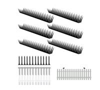 Générique Pics Anti Oiseaux Métal Haute Résistance 40x6cm Protection Périmètre Clôtures Toits Grilles 6 Pointes avec Vis Et Cheville Inclus Installation Rapide Anti-Rouille Contre Rongeurs