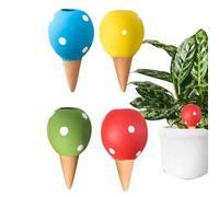 Générique Pics Arrosage en Terre Cuite | Irrigation Goutte-à-Goutte 4 Pièces Forme Boule,Piquets d'arrosage à libération Lente | en Pot d'Intérieur Bureau Chambre Terrasse Jardin