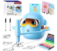 Générique Pictobot Robot De Dessin avec 100 Cartes,16 Stylos ColoréS Et De La Musique,Robot Dessinateur Enfant,Pictobot Le Compagnon éDucatif Qui Fait Aimer Le Dessin (Bleu)