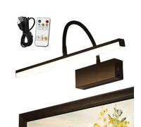 Générique Picture Lights, Art Lamps, 17.13x6.89x1.97in Wall Sconces, Rechargeable Build, Remote Controlled, LED Timer for Paintings, Artwork, Living Room, Gallery, Display, Home Decor