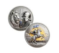 Générique Pièce commémorative Bouclier de Juda, Pièce de défi chrétienne Lion de Juda, Jeton de Foi Force et Honneur, Jeton commémoratif Religieux, Cadeaux Inspirants pour Guerriers Religieux (04#)