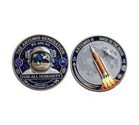 Générique Pièce commémorative de la Mission Lunaire Artemis II, pièce commémorative de la Artemis, pièces de Collection en Relief 3D sur Le thème de l'exploration Spatiale (06#)