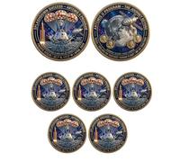 Générique Pièce commémorative de la Mission Lunaire Artemis II, pièce commémorative de la Artemis, pièces de Collection en Relief 3D sur Le thème de l'exploration Spatiale (5Pcs 05#)