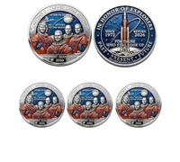 Générique Pièce commémorative de la Mission Lunaire Artemis II, pièce commémorative de la Artemis, pièces de Collection en Relief 3D sur Le thème de l'exploration Spatiale (3Pcs 04#)