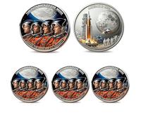Générique Pièce commémorative de la Mission Lunaire Artemis II, pièce commémorative de la Artemis, pièces de Collection en Relief 3D sur Le thème de l'exploration Spatiale (3Pcs 01#)