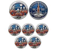 Générique Pièce commémorative de la Mission Lunaire Artemis II, pièce commémorative de la Artemis, pièces de Collection en Relief 3D sur Le thème de l'exploration Spatiale (5Pcs 04#)