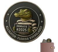 Générique Pièce Commémorative - Pièce de Collection Humour Alligator,Décoration Collection Maison Marine Histoire Art Floride Passionnés