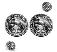 Générique Pièce commémorative « Pile ou Face », Jette Humoristique « Pile ou Face », Jette Porte-Bonheur Double Face, Cadeau Farce et Humoristique pour la Saint-Valentin (2Pcs 01#)