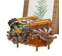 Générique Pièce d'Exposition de Moteur - Pièce De Démonstration Moteur V8,Jouet Éducatif Cadeau pour Famille Adolescents Adultes