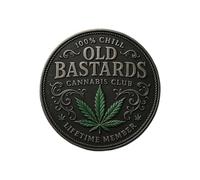 Générique Pièce du Club des Vieux Cannabis, Pièce de défi Membre à Vie du Club des Vieux, Pièces Humoristiques Double Face High Times 100% Détente, Jeton Feuille Verte Vintage, Cadeaux Rigolos (#A 1)