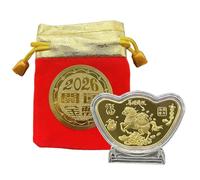Générique Pièce Rare pour Collectionneurs | Pièce Commémorative Française de l'Année du Cheval 2026 | Souvenir Cadeau Décoration pour Adulte Enfant Collectionneur Famille Richesse Succès Nouvel an