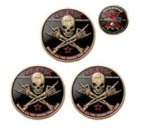 Générique Pièce X - L'hommage Ultime à la Rebelle, pièce X Skull, pièces commémoratives Vintage X, pièces Old Fuckers Challenge, Cadeau de Collection (3 pcs)