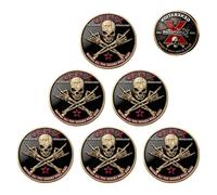 Générique Pièce X - L'hommage Ultime à la Rebelle, pièce X Skull, pièces commémoratives Vintage X, pièces Old Fuckers Challenge, Cadeau de Collection (5 pcs)