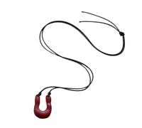 Générique Pièces de bijoux en forme de U, collier, cordon en cuir, breloque en alliage, longue chaîne, pendentif en alliage, bijoux ras de cou