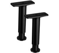 Générique Pied de Lit Réglable en Plastique-Acier Noir, 2pcs, Support Central Hauteur Réglable de 15 à 25cm, Pied de Soutien Multifonction pour Cadre de Lit Robuste