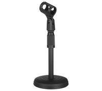 Générique Pied de Micro de Bureau Noir en Plastique avec Hauteur Réglable 260-360mm, Support Multipurpose pour Conférence et Discours