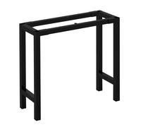 Générique Pied de Table Console Étroits, Cadre de Table Mince Derrière Le Canapé for Petits Espaces, Long Pied Tables D'appoint/d'affichage for Couloir, Entrée, Salon, Pieds Meubles Noirs(80x30x75cm)