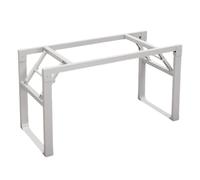 Générique Pied De Table Pliants Bureau, Cadre Support Table Meubles Métal avec Pieds en Forme de U, Tables Banquet Camping Salle À Manger DIY Base Remplacement for Intérieur Extérieur(145x38x73cm)
