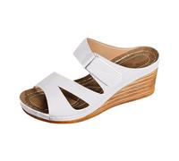 Générique Pied E Femme Été Sandales Compensées Femme Été Confortable Décontracté Tongs Orthopédiques Fleur Sandales Homme Cuir Marche Fermées Extérieur Chaussures De Sport Plage D'eau Closed Toe Gris
