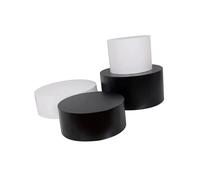 Générique Piédestal rond noir/blanc, Base d'exposition magasin mariée, plate-forme scène circulaire d'événement, for magasin vêtements et décoration fête(White,50x15cm)