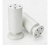 Générique Pieds De Canapé Et D'armoire en Acier Inoxydable De Rechange - avec Coupelles Réglables - Lot De 2 Pieds Support Bibliothèque Cadre Lit, avec des Vis(Blanc,8cm)